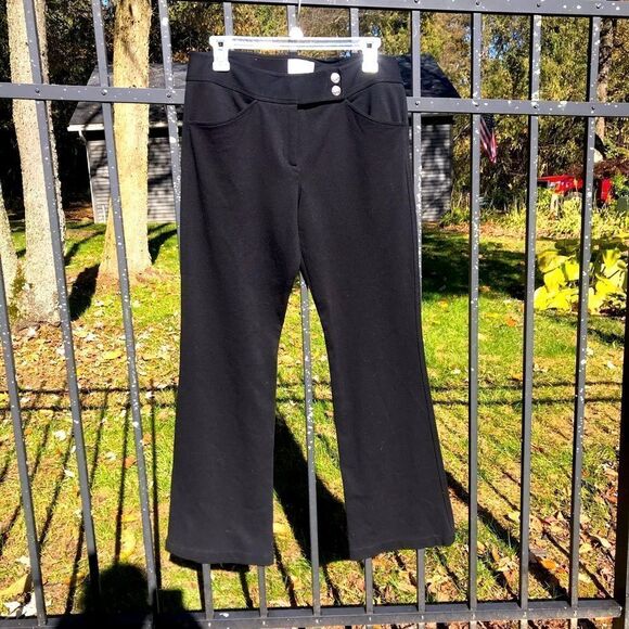 Sno Skins Pants - Sno Skins black button-front boot-cut pants